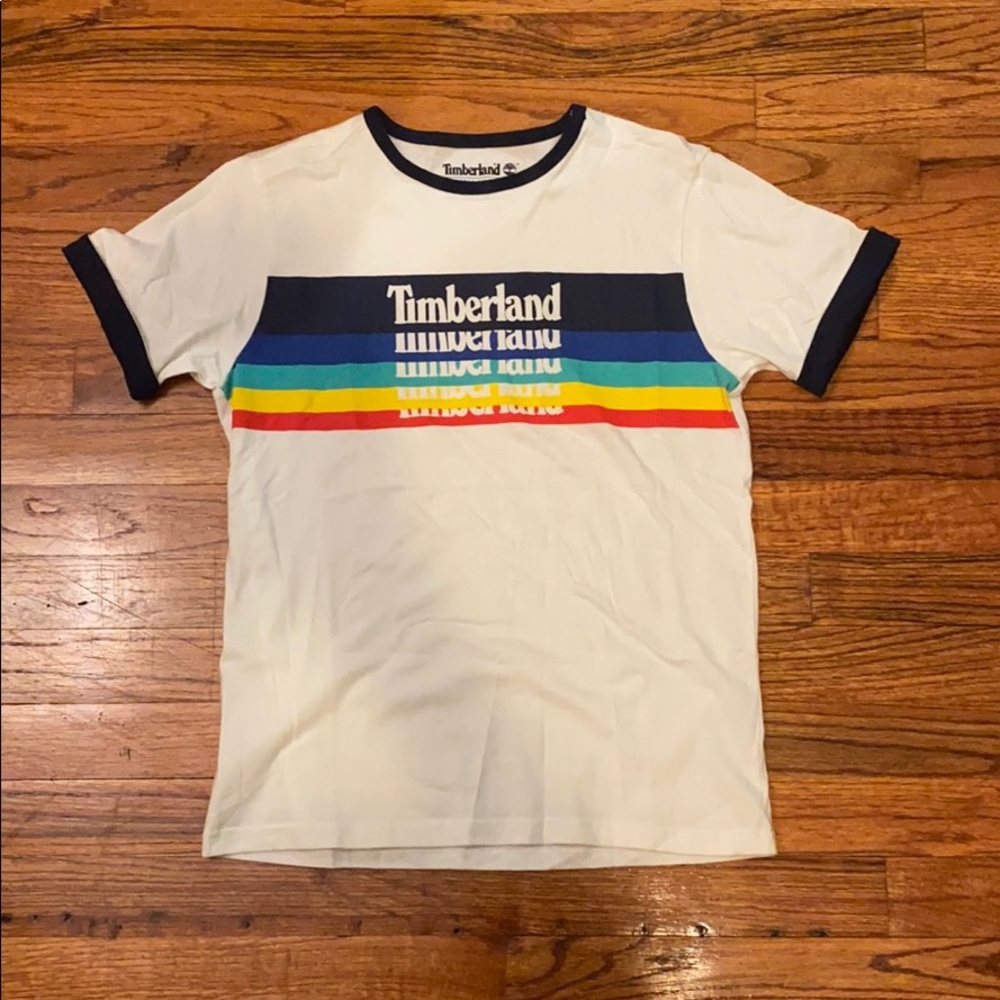 SALE Timberland Rainbow Stripe tee